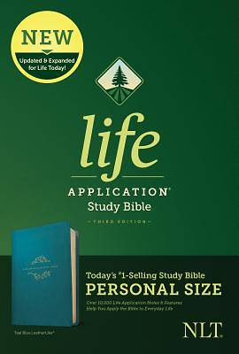 Picture of NLT Life Application Study Bible, Third Edition, Personal Size (Leatherlike, Teal Blue)