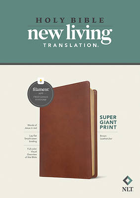Picture of NLT Super Giant Print Bible, Filament Enabled Edition (Red Letter, Leatherlike, Brown)