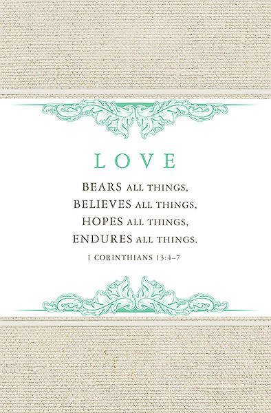 Picture of Wedding Bulletin - 1 Corinthians 13:4-7 Love (Pack of 100)