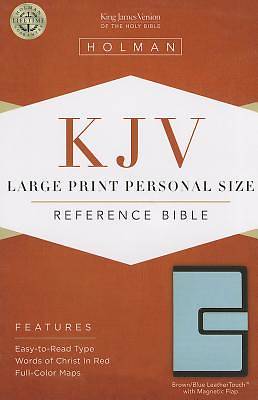 Picture of Large Print Personal Size Reference Bible-KJV-Magnetic Flap