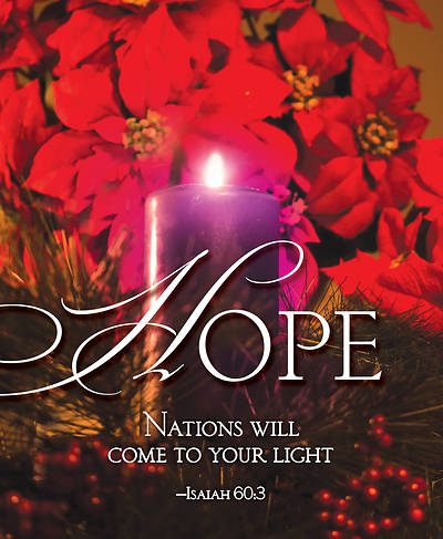 Picture of Hope Advent Candle Sunday 1 Bulletin, Large (Pkg of 50)