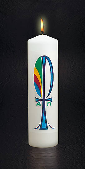 Picture of Chi-Rho Candle 3" X 11"