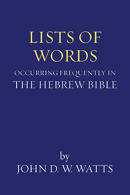 Picture of Lists of Words Occurring Frequently in the Hebrew Bible