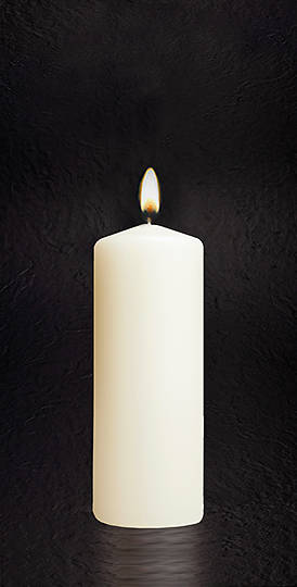 Picture of Christ Candle 8" x 3" Plain