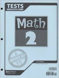 Picture of Math Tests Answer Key Grade 2 3rd Edition