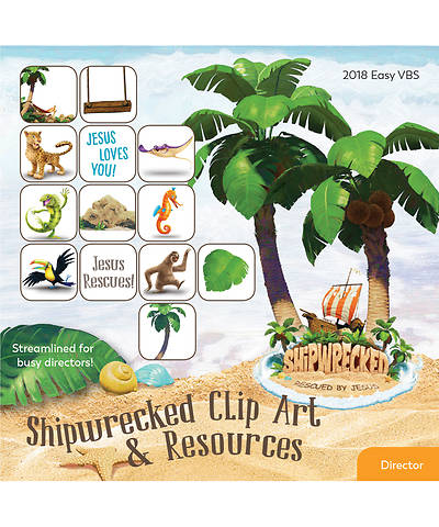 Picture of Vacation Bible School (VBS) 2018 Shipwrecked Clip Art & Resources CD