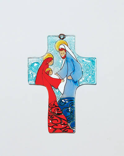 Picture of Holy Family Large Glass Cross