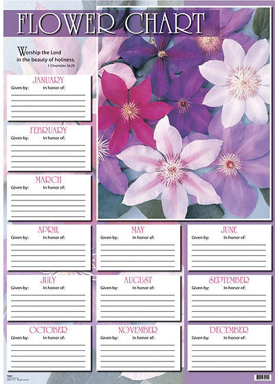Picture of Flower Reminder Chart