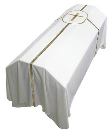 Picture of Ivory Liberty with Star Cross Funeral Pall 7' X 11'