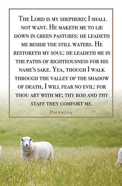 Picture of Lord Is My Shepherd General Regular Size Bulletin