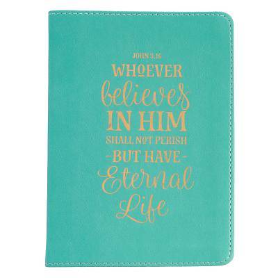 Picture of Whoever Believes in Him Handy Lux-Leather Journal