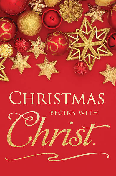 Picture of Christmas Begins with Christ  Regular Size Bulletin