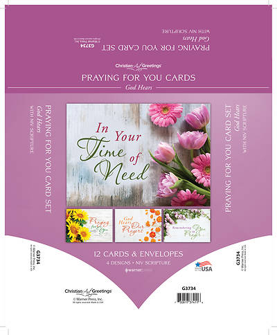 Picture of God Hears Praying for You Cards - Box of 12