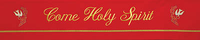 Picture of Word Series Red Pentecost Altar Frontal