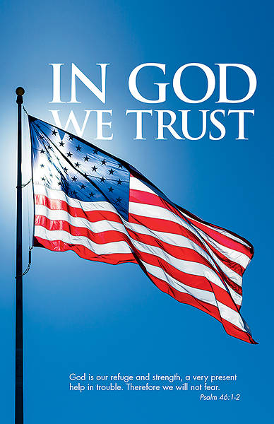 Picture of In God We Trust Patriotic Regular Size Bulletin