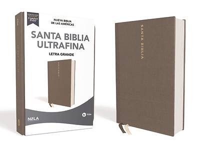 Picture of Nbla Santa Biblia Ultrafina, Letra Grande, Tamaño Manual, Tapa Dura/Tela, Gris, Edición Letra Roja