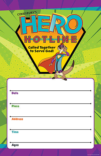 Picture of Vacation Bible School (VBS) Hero Hotline Large Promotional Poster