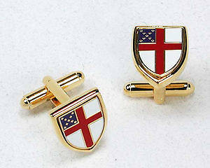 Picture of Gold Plated Episcopal Shield Cufflinks
