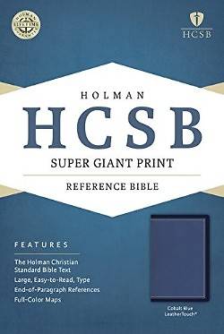 Picture of HCSB Super Giant Print Reference Bible, Cobalt Blue Leathertouch