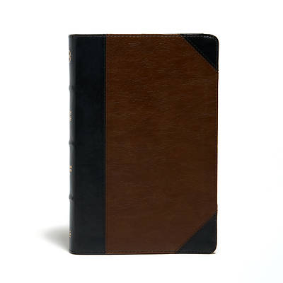 Picture of CSB Ultrathin Reference Bible, Black/Tan Leathertouch, Deluxe Edition