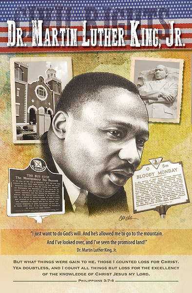 Picture of Dr. Martin Luther King Jr. Black History Regular Size Bulletin
