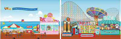 Picture of VBS 2027 On the Boardwalk 6-Panel Decorating Mural Extension (tiles to 6' x 18')
