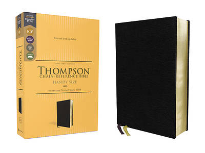 Picture of Kjv, Thompson Chain-Reference Bible, Handy Size, European Bonded Leather, Black, Red Letter, Comfort Print