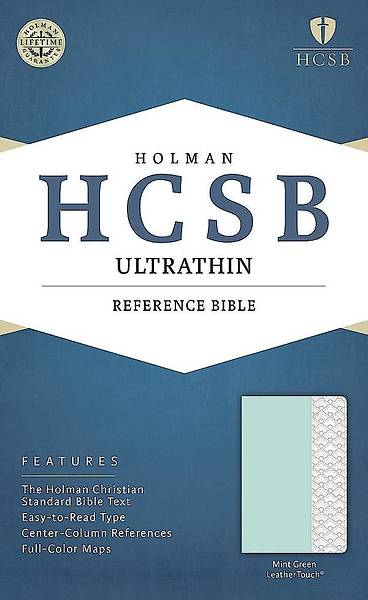 Picture of HCSB Ultrathin Reference Bible, Mint Green Leathertouch
