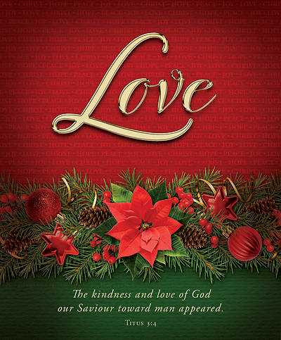 Picture of Love Advent Poinsettia Legal Size Bulletin