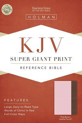 Picture of KJV Super Giant Print Reference Bible, Pink/Brown Leathertouch
