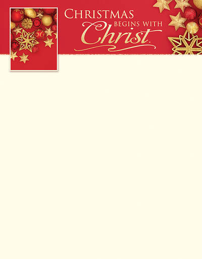 Picture of Christmas Begins with Christ Letterhead