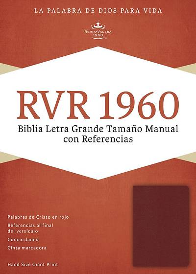 Picture of Rvr 1960 Biblia Letra Grande Tamano Manual Con Referencias, Borgona Imitacion Piel