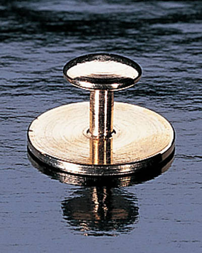 Picture of Simple Gold-Plate Stud Collar Button with Mid-Length Post (Pair)