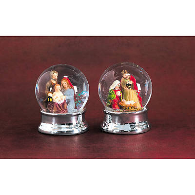 Picture of Nativity Glass Snow Globe 2 Various Designs