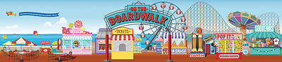 Picture of VBS 2027 On the Boardwalk Complete Decorating Mural Package (9 panels tile to 6' x 27')