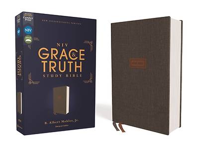 Picture of Niv, the Grace and Truth Study Bible, Cloth Over Board, Gray, Red Letter, Comfort Print