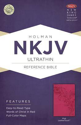 Picture of NKJV Ultrathin Reference Bible, Pink Leathertouch
