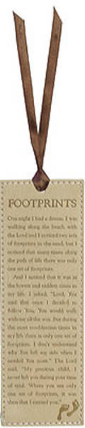 Picture of FOOTPRINTS LEATHER PAGEMARKER