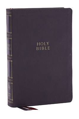 Picture of Kjv, Compact Center-Column Reference Bible, Leathersoft, Gray, Red Letter, Comfort Print