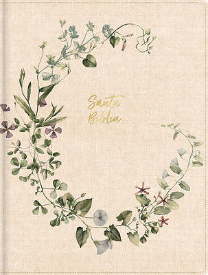 Picture of Rvr 1960 Biblia de Apuntes Edición Ilustrada, Crema Corona Floral, Tela Sobre Tapa Dura