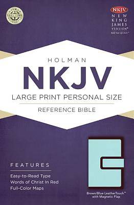 Picture of Large Print Personal Size Reference Bible-NKJV-Magnetic Flap