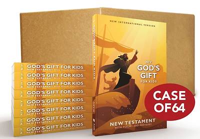 Picture of Niv, God's Gift for Kids New Testament with Psalms and Proverbs, Pocket-Sized, Paperback, Case of 64, Comfort Print