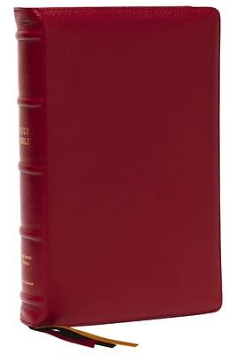 Picture of Kjv, Personal Size Large Print Single-Column Reference Bible, Premium Goatskin Leather, Red, Premier Collection, Red Letter, Comfort Print