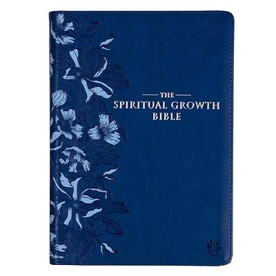 Picture of The Spiritual Growth Bible, Study Bible, NLT - New Living Translation Holy Bible, Faux Leather, Navy