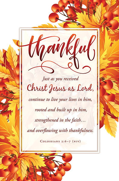 Picture of Thankful Thanksgiving Regular Size Bulletin