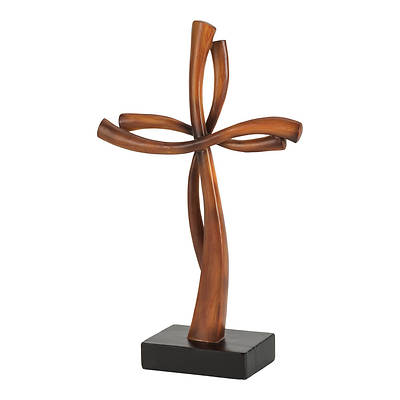 Picture of Tabletop Cross Wood Look 12"