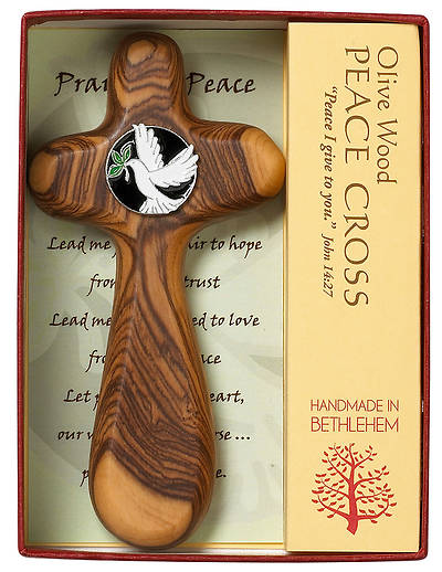 Picture of Olive Wood Holding Cross - Peace Cross