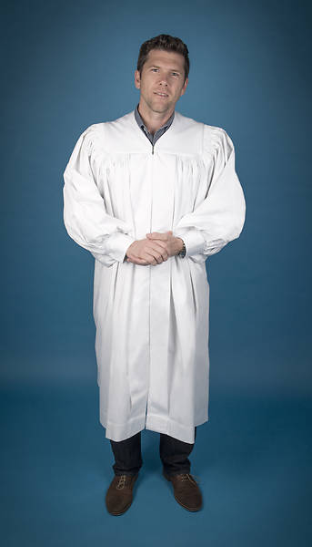 Picture of Pastor's Baptismal Robe, Regular, White, Large