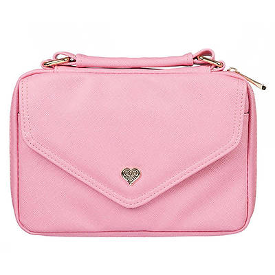 Picture of Bible Cover Pink with Heart Badge