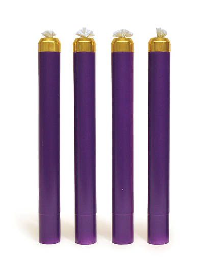 Picture of Artistic ART 542 Liquid Wax Disposable Canister Advent Candle Set - 4 Purple